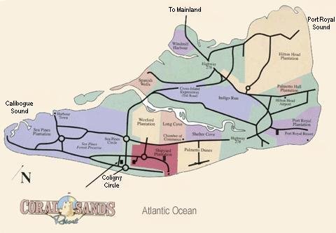 Coral Sands Resort - Hilton Head Island Map